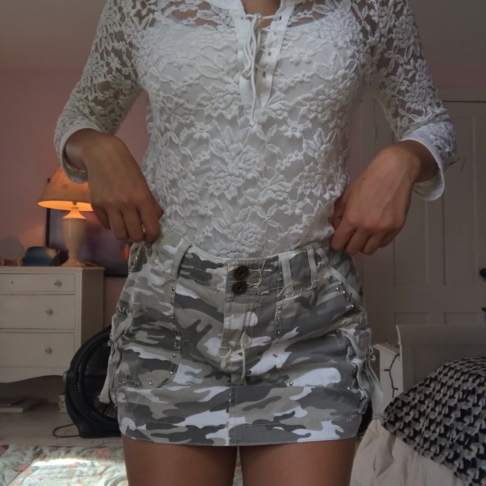 short camo skirt